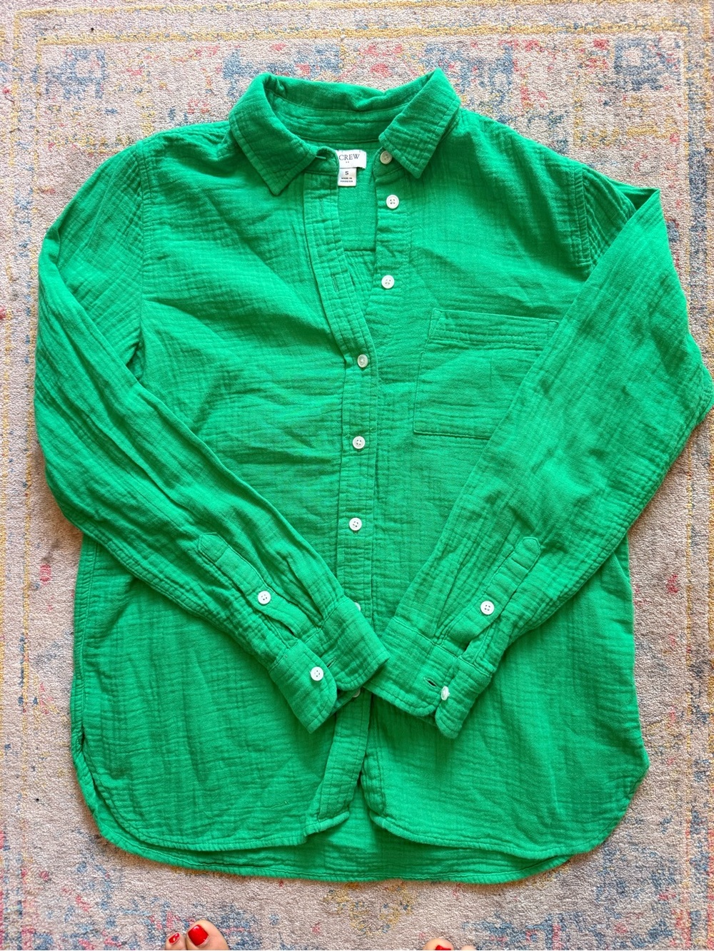 J. Crew Women’s Green Button Down (Size S)